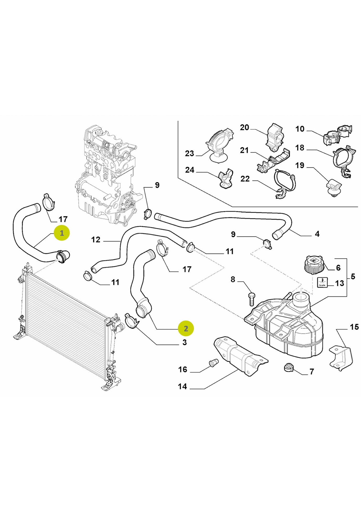 Upper Radiator Hose 96.700.008