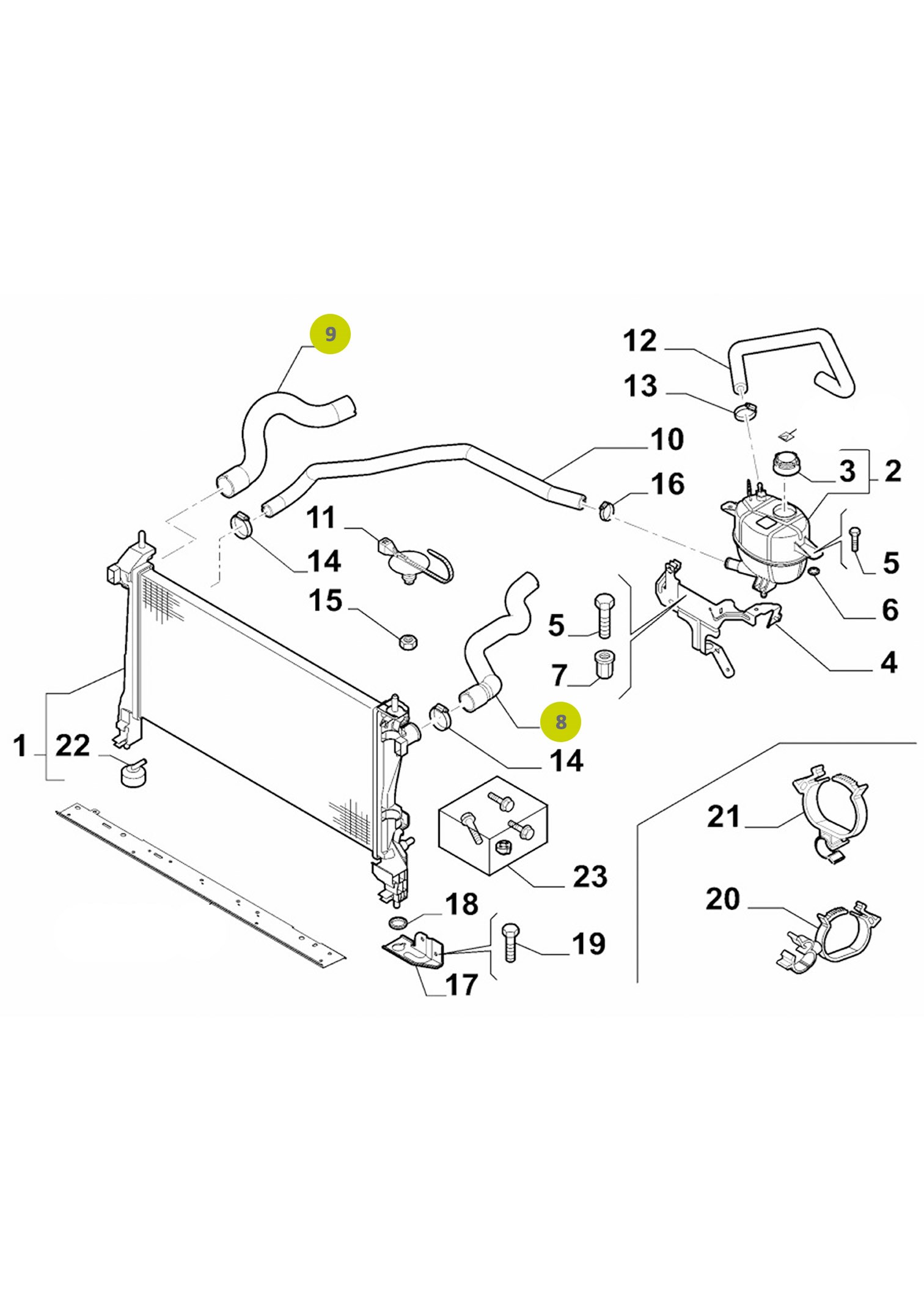 Lower Radiator Hose 96.700.122