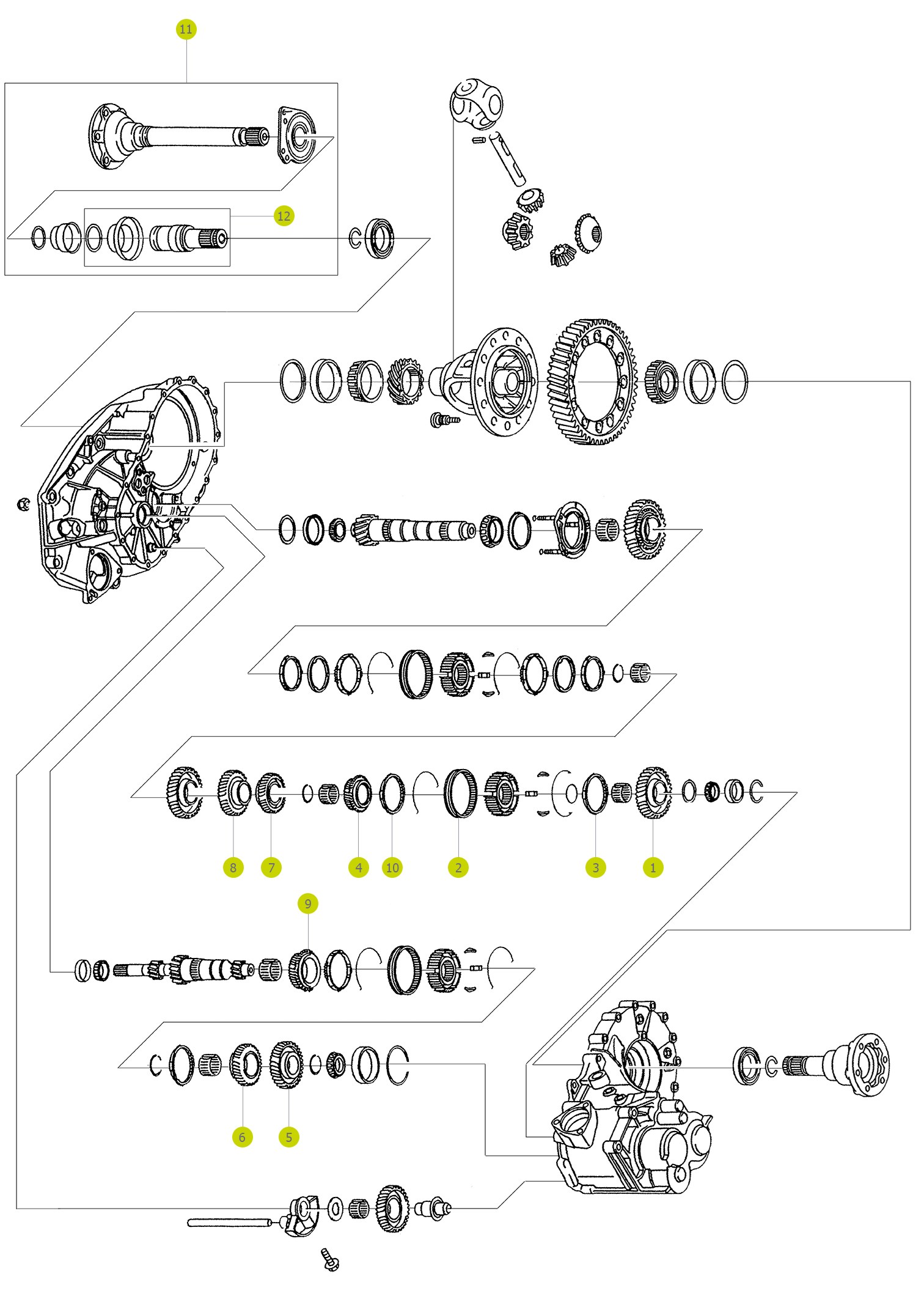 5th and Reverse Gear Synchronizing Hub 24.100.070