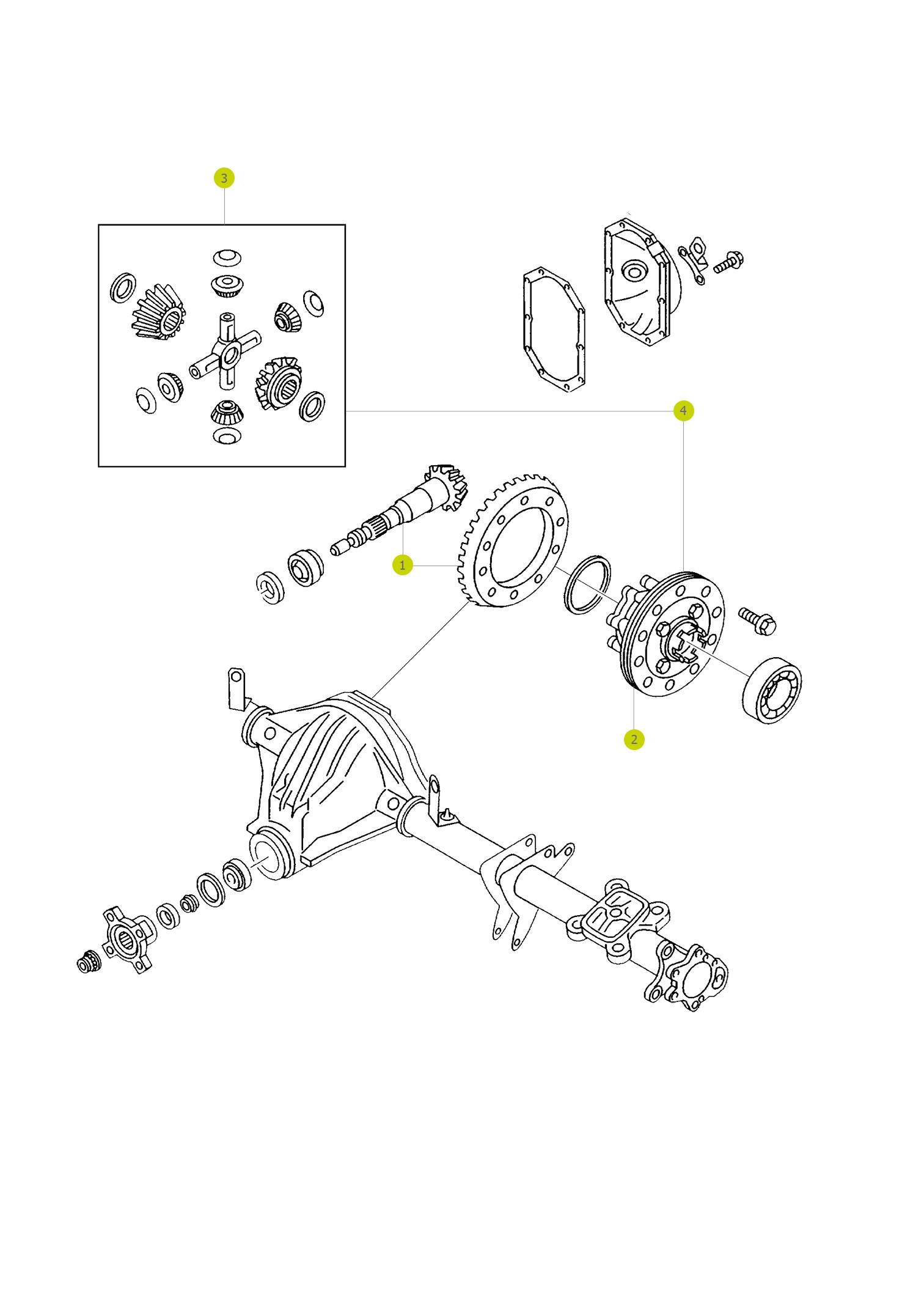 Conjunto completo da carcaça do diferencial 32.100.100